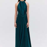 PETROL SILK ISABELLA GOWN