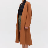 TAN SUITING TONDO COAT