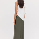 WHITE CRINKLE CREPE INFINITE TOP
