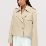 SHELL COTTON ELLIPSIS TRENCH