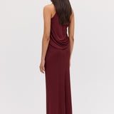 BURGUNDY JERSEY BANKSIA SKIRT