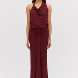 BURGUNDY JERSEY BANKSIA SKIRT