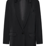BLACK SATIN CREPE ISABEL JACKET