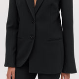 BLACK CREPE ENSO JACKET