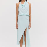 AQUA SILK VISCOSE CDC OBLIQUE SKIRT