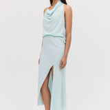 AQUA SILK VISCOSE CDC OBLIQUE SKIRT