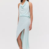 AQUA SILK VISCOSE CDC OBLIQUE SKIRT