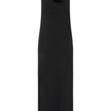 BLACK SATIN SYNC DRESS