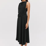 BLACK JERSEY MANDALA DRESS