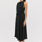 BLACK JERSEY MANDALA DRESS