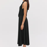 BLACK JERSEY MANDALA DRESS