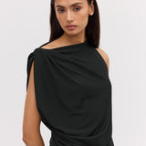 BLACK JERSEY MANDALA DRESS