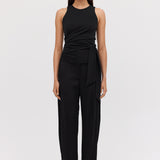 BLACK JERSEY AESTHETE TOP