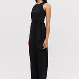 BLACK JERSEY AESTHETE TOP