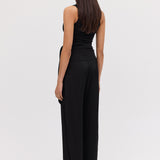 BLACK JERSEY AESTHETE TOP