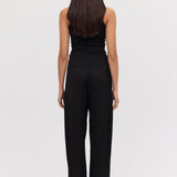 BLACK JERSEY AESTHETE TOP