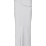 SILVER SATIN LEONORA SKIRT