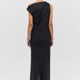 BLACK SILK FORM DRESS