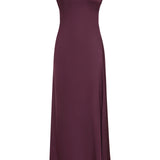AUBERGINE SATIN CIRQUE DRESS
