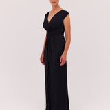 BLACK JERSEY STELLA GOWN