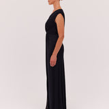 BLACK JERSEY STELLA GOWN