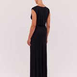 BLACK JERSEY STELLA GOWN