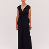 BLACK JERSEY STELLA GOWN