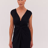 BLACK JERSEY STELLA GOWN