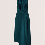 PETROL SILK ISABELLA DRESS