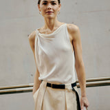 IVORY SILK ROMA TOP
