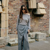 GREY WOOL CANDOUR PANT