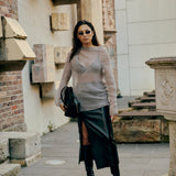 MARLE GEORGETTE CEZANNE LONG SLEEVE TOP