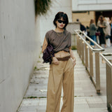 SAND WOOL SUITING RAY PANT