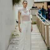 CREAM WOOL HARMONY PANT