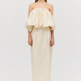 CREAM SATIN AFFINITY SKIRT