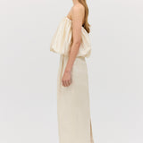 CREAM SATIN AFFINITY SKIRT