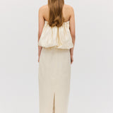 CREAM SATIN AFFINITY SKIRT