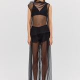BLACK ORGANZA CEZANNE TOP