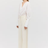 WHITE COTTON CIRCA SHIRT