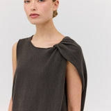 LIQUORICE CASHMERE GENTLE KNIT