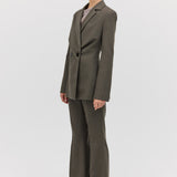 LIQUORICE WOOL INTERLUDE JACKET