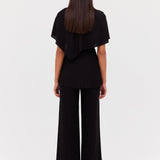 BLACK JERSEY HELENA TOP