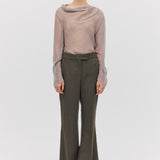 LIQUORICE WOOL NADJA PANT