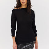 BLACK BERNICE KNIT