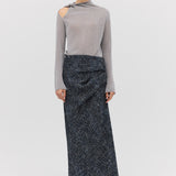 SILVER METAL ABBOTT KNIT