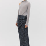 SILVER METAL ABBOTT KNIT