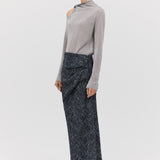 SILVER METAL ABBOTT KNIT
