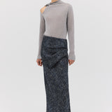 SILVER METAL ABBOTT KNIT