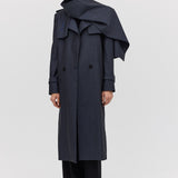 MIDNIGHT SUITING VEIL TRENCH