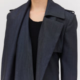 MIDNIGHT SUITING VEIL TRENCH